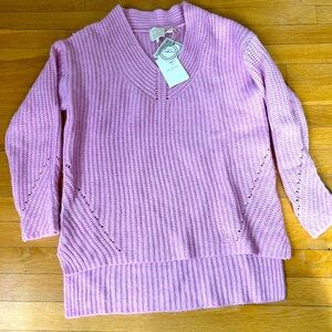 Ted Baker Lilac Oversized V Neck Sweater